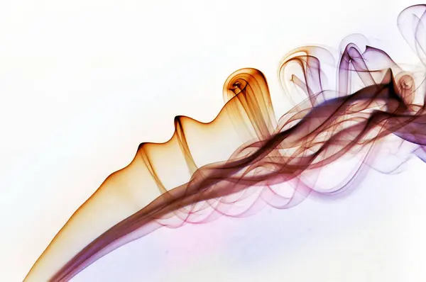 stock image Colorful smoke swirls and twists on a white background