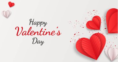 Kırmızı Kalp ve Hediye Kutusu Resimli Sevgililer Günü Posteri Tasarımı