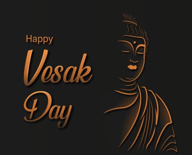 Budha Heykeli Vektör İllüstrasyonuyla Mutlu Vesak Budha Purnima Günü Geçmişi