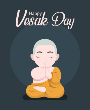 Budha Heykeli Vektör İllüstrasyonuyla Mutlu Vesak Budha Purnima Günü Geçmişi