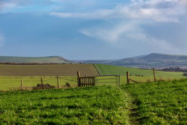 Looking out across the South Downs on a sunny Winter's day
