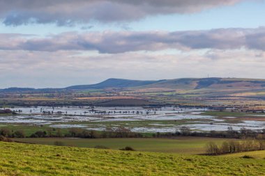 Looking out towards Firle Beacon from the South Downs near Lewes