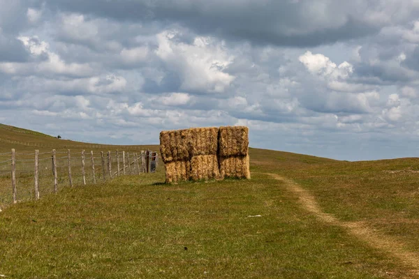 A haystack in the South Downs, near Firle Beacon