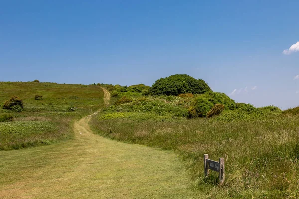 Een Pad Langs Kliffen Bij Eastbourne Sussex — Stockfoto