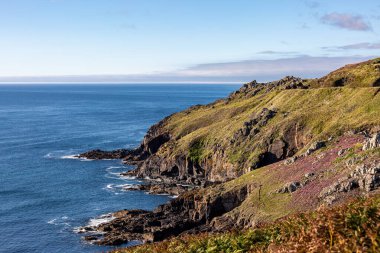 Cornwall Burnu kıyısındaki sahile bakıyorum.