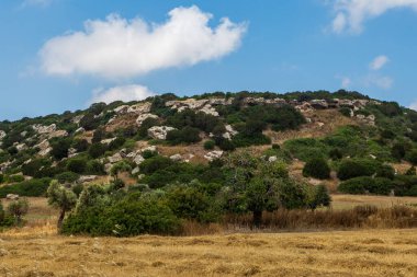 An arid landscape along the Karpas Peninsula on the Island of Cyprus