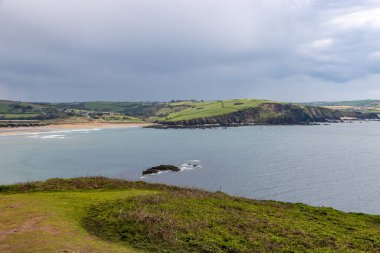 A view from Burgh island off the Devon coast, on a spring day clipart