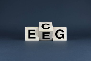 Tahta bloklar, beyin ve kalp fonksiyonlarını incelemek için nörobilim ve kardiyoloji araştırmalarında kullanılan temel araçları temsil ederek EEG ve EKG 'yi kodluyor.