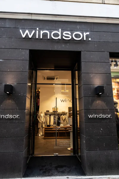 Bécs Ausztria 2022 Október Windsor Luxusruhaüzlet Bemutatása Bécsi Innere Stadt — Stock Fotó