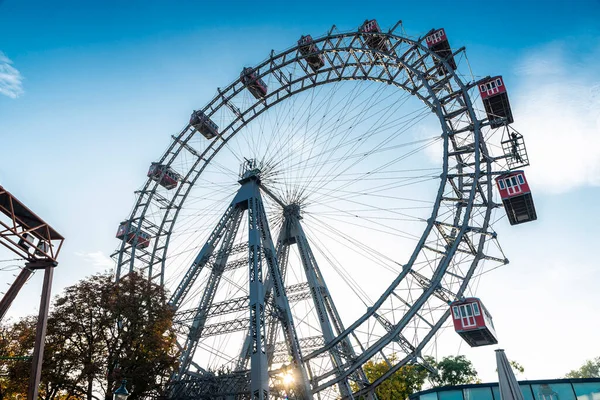Vienna Austria October 2022 Wiener Riesenrad Famous Ferris Wheel Wurstelprater Fotos de stock libres de derechos