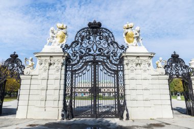 Gate of the Upper Belvedere palace in Vienna, Austria 
