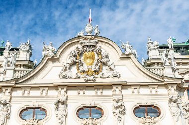 Facade of the Upper Belvedere palace in Vienna, Austria 