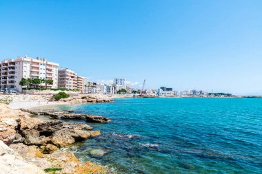 Tarragona 'daki L Ampolla; Katalonya; İspanya