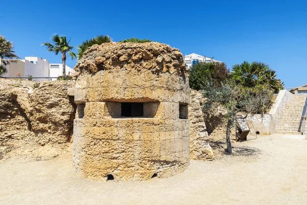 Bunker Guerra Civile Spagnolo Sulla Spiaggia Ampolla Tarragona Catalogna Spagna — Foto Stock
