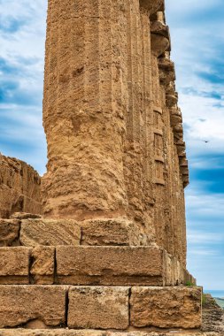 Hera Lacinia Tapınağı, Juno Lacinia veya D Tapınağı, Valle dei Templi veya Tapınaklar Vadisi, Agrigento, Sicilya, İtalya