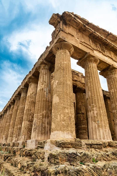 Templo Concórdia Vale Dos Templos Agrigento Sicília Itália — Fotografia de Stock