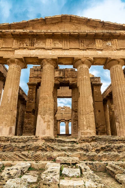 Храм Конкордії Валле Деі Темплі Або Долині Храмів Агрігенто Сицилія — стокове фото
