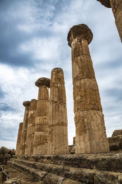 Templo Heracles Templo Hércules Valle Dei Templi Valle Los Templos — Foto de Stock