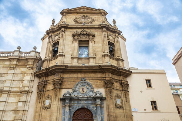 Porta Garibaldi, old gate in the old town of Marsala, Sicily, Italy