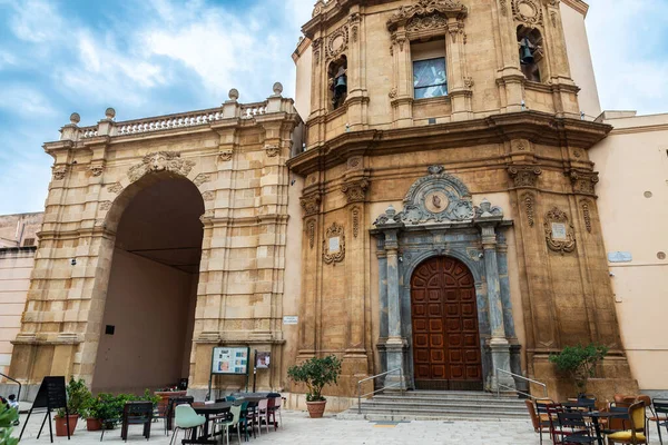 Porta Garibaldi, old gate in the old town of Marsala, Sicily, Italy