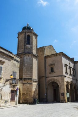 Eski Marsala, Sicilya, İtalya 'daki Piazza del Carmine' de Convento del Carmine