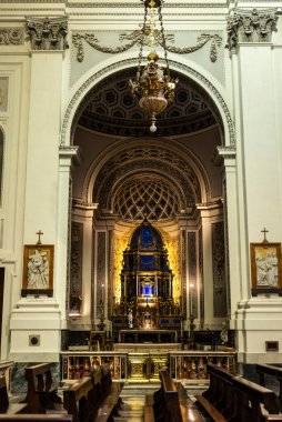 İtalya 'nın Sicilya kentindeki eski Palermo kasabasındaki Palermo katedralinin içi