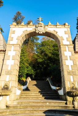 Bom Jesus do Monte, Braga, Portekiz Sığınağı 'ndan Portico.