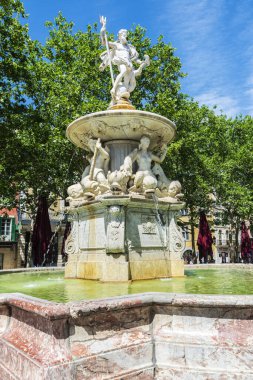 Carcassonne, Fransa - 18 Haziran 2024: Carnot Meydanı, Carcassonne, Fransa