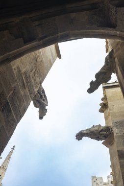 Narbonne Katedrali 'nin Gargoyle' u, Saint-Just-et-Saint-Pasteur veya Saints Justus ve Pastor, Narbona, Occitanie, Fransa 'ya ithaf edilmiştir.