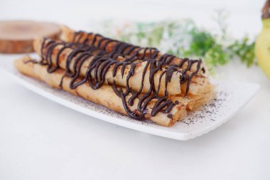 delicious chocolate flavored banana rolls