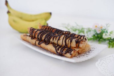 delicious chocolate flavored banana rolls