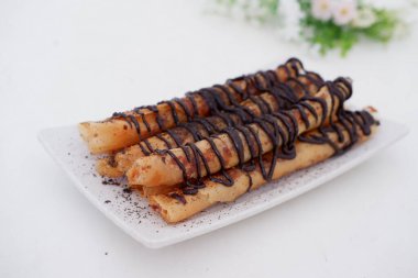 delicious chocolate flavored banana rolls