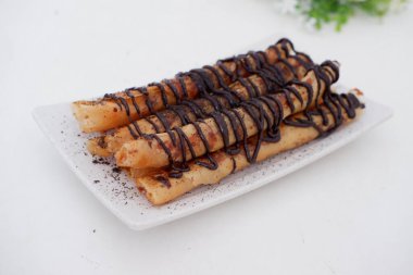 delicious chocolate flavored banana rolls