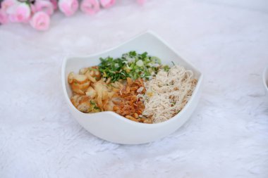 delicious chicken porridge as a background