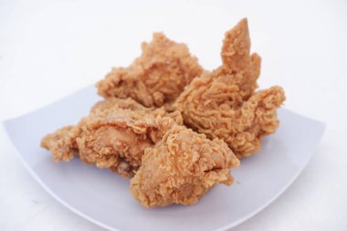 Arka plan olarak kızarmış tavuk.