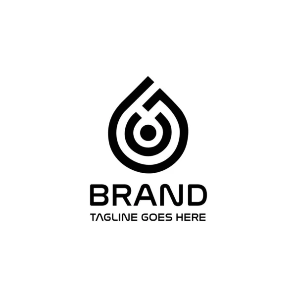 Water drop symbol logo design vector