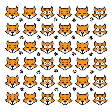 seamless dog pattern design vector