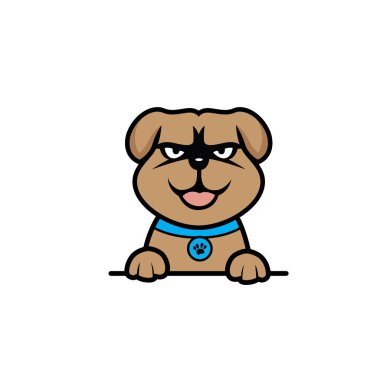 cute bulldog seamless design vector