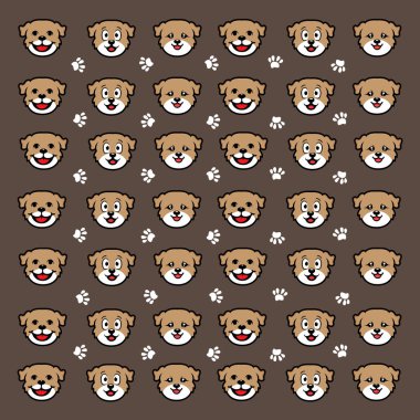Kusursuz şirin köpek ve pati deseni