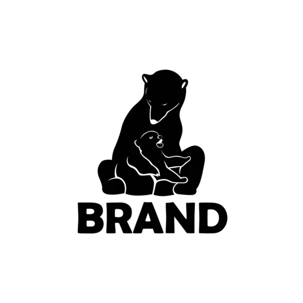 Wzór Bezszwowego Logo Niedźwiedzia — Wektor stockowy