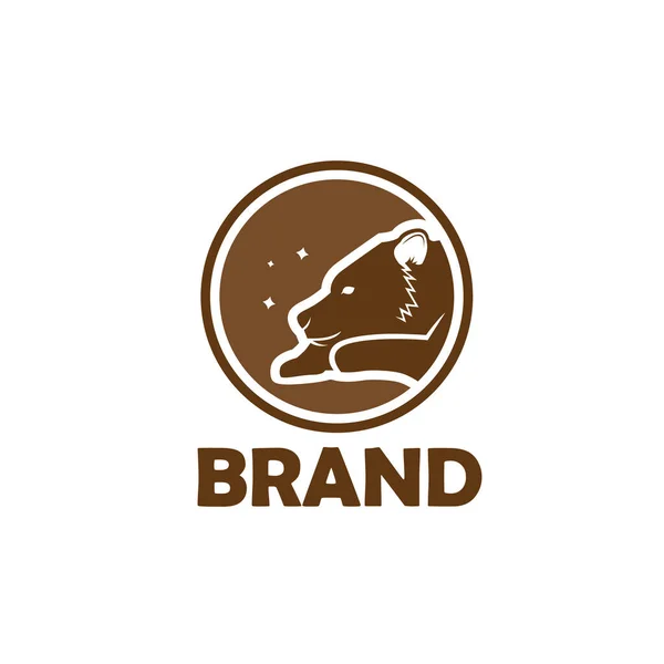 Ilustracja Wzoru Logo Niedźwiedzia Kreatywna Koncepcja Logotypu Zwierząt — Wektor stockowy
