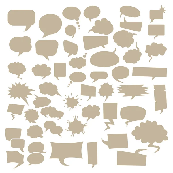 Konuşma balonu simgesi ayarlandı. Konuşma balonu simgelerinin vektör illüstrasyonu.