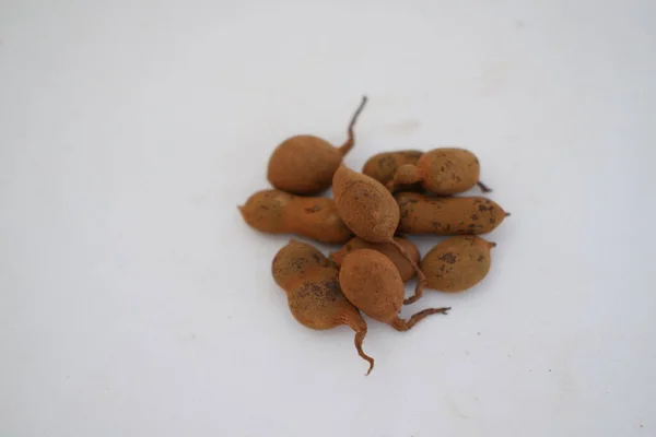 Nutmeg Diisolasi Latar Belakang Putih Tutup — Stok Foto