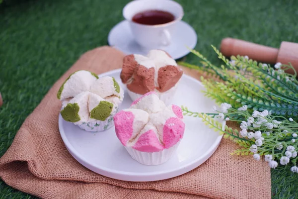 Bolu Kukus Indonesian Traditional Sponge Cupcake — Stock Photo, Image