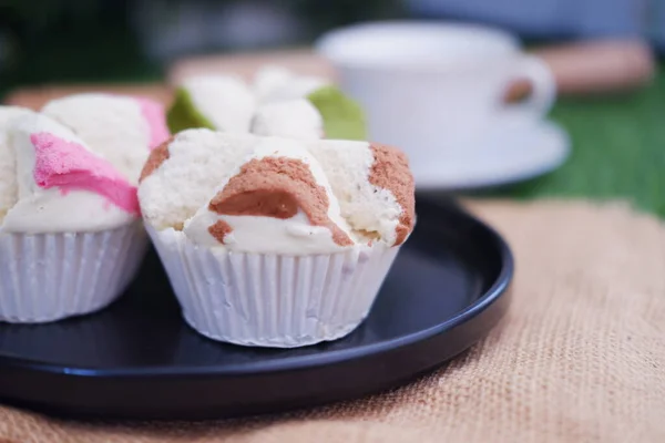 Bolu Kukus Indonesian Traditional Sponge Cupcake — Stock Photo, Image