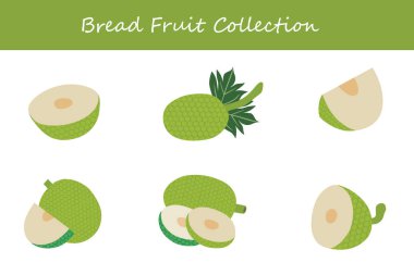 Farklı pozlarda ekmeklerin toplanması. Vektör illüstrasyonu.