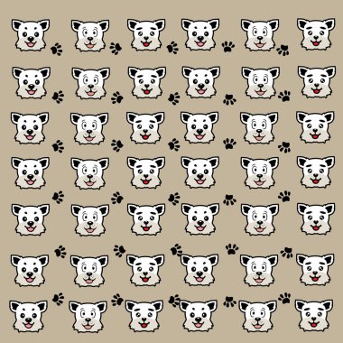 Köpek Pençesi İzleri ve Yüzler Bir Desen Olarak