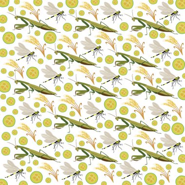 Peygamber devesi, buğday ve meyveli yusufçuk.