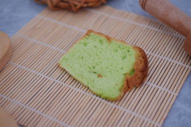 Tabakta pandan keki. Seçici odak.