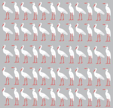 Desen arkaplan olarak iki leylek